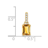 Load image into Gallery viewer, 14K Citrine and Diamond Pendant
