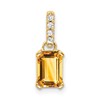 14K Citrine and Diamond Pendant