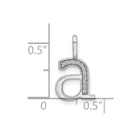 Load image into Gallery viewer, 14K White Gold Diamond Lower Case Letter A Initial Pendant
