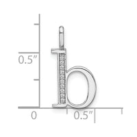 Load image into Gallery viewer, 14K White Gold Diamond Lower Case Letter B Initial Pendant
