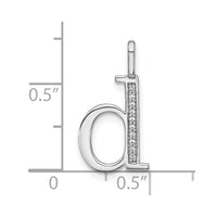 Load image into Gallery viewer, 14K White Gold Diamond Lower Case Letter D Initial Pendant

