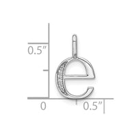 Load image into Gallery viewer, 14K White Gold Diamond Lower Case Letter E Initial Pendant
