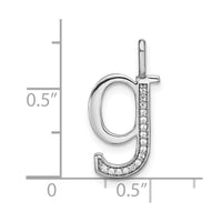 Load image into Gallery viewer, 14K White Gold Diamond Lower Case Letter G Initial Pendant
