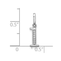 Load image into Gallery viewer, 14K White Gold Diamond Lower Case Letter I Initial Pendant
