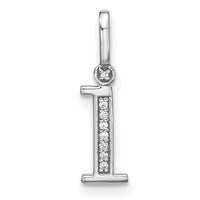 Load image into Gallery viewer, 14K White Gold Diamond Lower Case Letter I Initial Pendant
