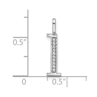 Load image into Gallery viewer, 14K White Gold Diamond Lower Case Letter L Initial Pendant
