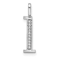Load image into Gallery viewer, 14K White Gold Diamond Lower Case Letter L Initial Pendant
