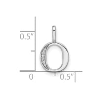 Load image into Gallery viewer, 14K White Gold Diamond Lower Case Letter O Initial Pendant
