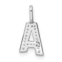 Load image into Gallery viewer, 14K White Gold Diamond Letter A Initial Pendant
