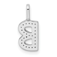 Load image into Gallery viewer, 14K White Gold Diamond Letter B Initial Pendant

