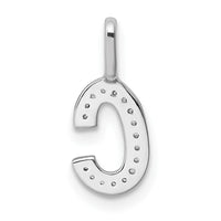 Load image into Gallery viewer, 14K White Gold Diamond Letter C Initial Pendant

