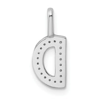 Load image into Gallery viewer, 14K White Gold Diamond Letter D Initial Pendant
