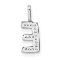 Load image into Gallery viewer, 14K White Gold Diamond Letter E Initial Pendant
