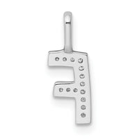 Load image into Gallery viewer, 14K White Gold Diamond Letter F Initial Pendant
