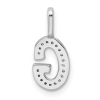 Load image into Gallery viewer, 14K White Gold Diamond Letter G Initial Pendant
