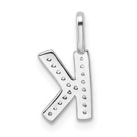 Load image into Gallery viewer, 14K White Gold Diamond Letter K Initial Pendant
