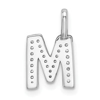 Load image into Gallery viewer, 14K White Gold Diamond Letter M Initial Pendant
