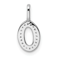 Load image into Gallery viewer, 14K White Gold Diamond Letter O Initial Pendant
