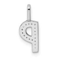 Load image into Gallery viewer, 14K White Gold Diamond Letter P Initial Pendant
