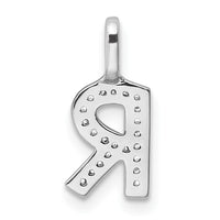 Load image into Gallery viewer, 14K White Gold Diamond Letter R Initial Pendant
