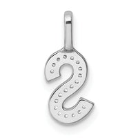 Load image into Gallery viewer, 14K White Gold Diamond Letter S Initial Pendant
