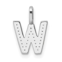 Load image into Gallery viewer, 14K White Gold Diamond Letter W Initial Pendant

