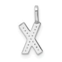 Load image into Gallery viewer, 14K White Gold Diamond Letter X Initial Pendant
