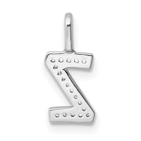 Load image into Gallery viewer, 14K White Gold Diamond Letter Z Initial Pendant
