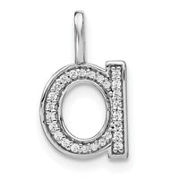 Load image into Gallery viewer, 14K White Gold Diamond Lower Case Letter A Initial Pendant
