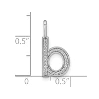 Load image into Gallery viewer, 14K White Gold Diamond Lower Case Letter B Initial Pendant
