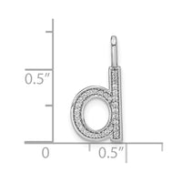 Load image into Gallery viewer, 14K White Gold Diamond Lower Case Letter D Initial Pendant
