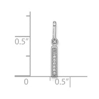 Load image into Gallery viewer, 14K White Gold Diamond Lower Case Letter I Initial Pendant
