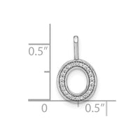 Load image into Gallery viewer, 14K White Gold Diamond Lower Case Letter O Initial Pendant
