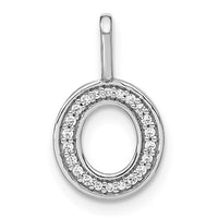Load image into Gallery viewer, 14K White Gold Diamond Lower Case Letter O Initial Pendant
