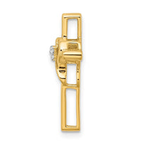 Load image into Gallery viewer, 14k Polished Cross with Heart Diamond Chain Slide
