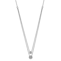 Load image into Gallery viewer, 14k White Gold Double Strand 18in Necklace
