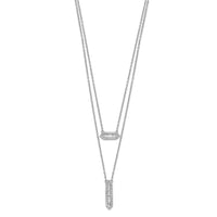 Load image into Gallery viewer, 14k White Gold Double Strand 18in Necklace
