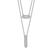 Load image into Gallery viewer, 14k White Gold Double Strand 18in Necklace
