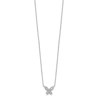 Load image into Gallery viewer, 14k White Gold Diamond Butterfly 18in Necklace

