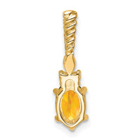 Load image into Gallery viewer, 14K Polished Diamond and Citrine Twisted Chain Slide
