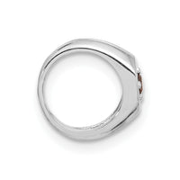 Load image into Gallery viewer, 10k White Gold Polished Smoky Quartz Ring Charm
