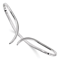 Load image into Gallery viewer, Sterling Silver Rhodium-plated Polished Palm Bangle
