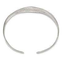 Load image into Gallery viewer, Sterling Silver Polished Multi-strand Cuff Bangle
