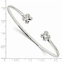 Load image into Gallery viewer, Sterling Silver Polished Love Knot Cuff Bracelet
