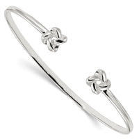Load image into Gallery viewer, Sterling Silver Polished Love Knot Cuff Bracelet

