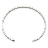 Load image into Gallery viewer, Sterling Silver Polished Hammered Cuff Bangle
