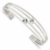 Sterling Silver Polished 4 Band Knots Cuff Bangle