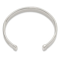 Load image into Gallery viewer, Sterling Silver Polished Textured Cuff Bangle Bracelet
