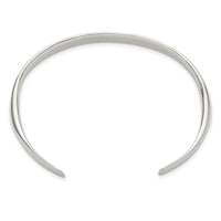 Load image into Gallery viewer, Sterling Silver Polished Step Flat Cuff Bangle
