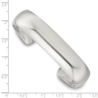 Load image into Gallery viewer, Sterling Silver Polished 15mm Domed Cuff Bangle

